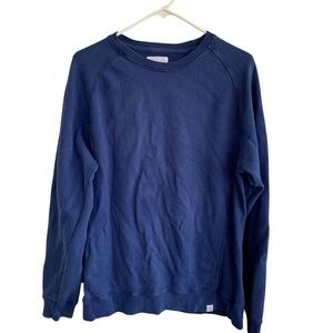 Norse Projects Vorm Brushed Indigo Classic Crewneck Blue Sweatshirt 100% Cotton